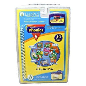 Leap Frog Leap Pad Phonics Book and Cartridge Rainy Day Play Lesson 8 New